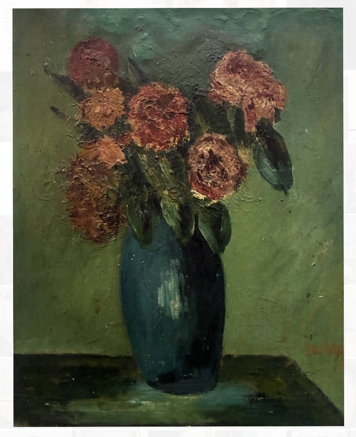 Still Life with Flowers, Lucie Dulay 20th Century