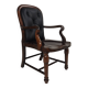 Chaise de bureau en noyer anglais victorien et cuir