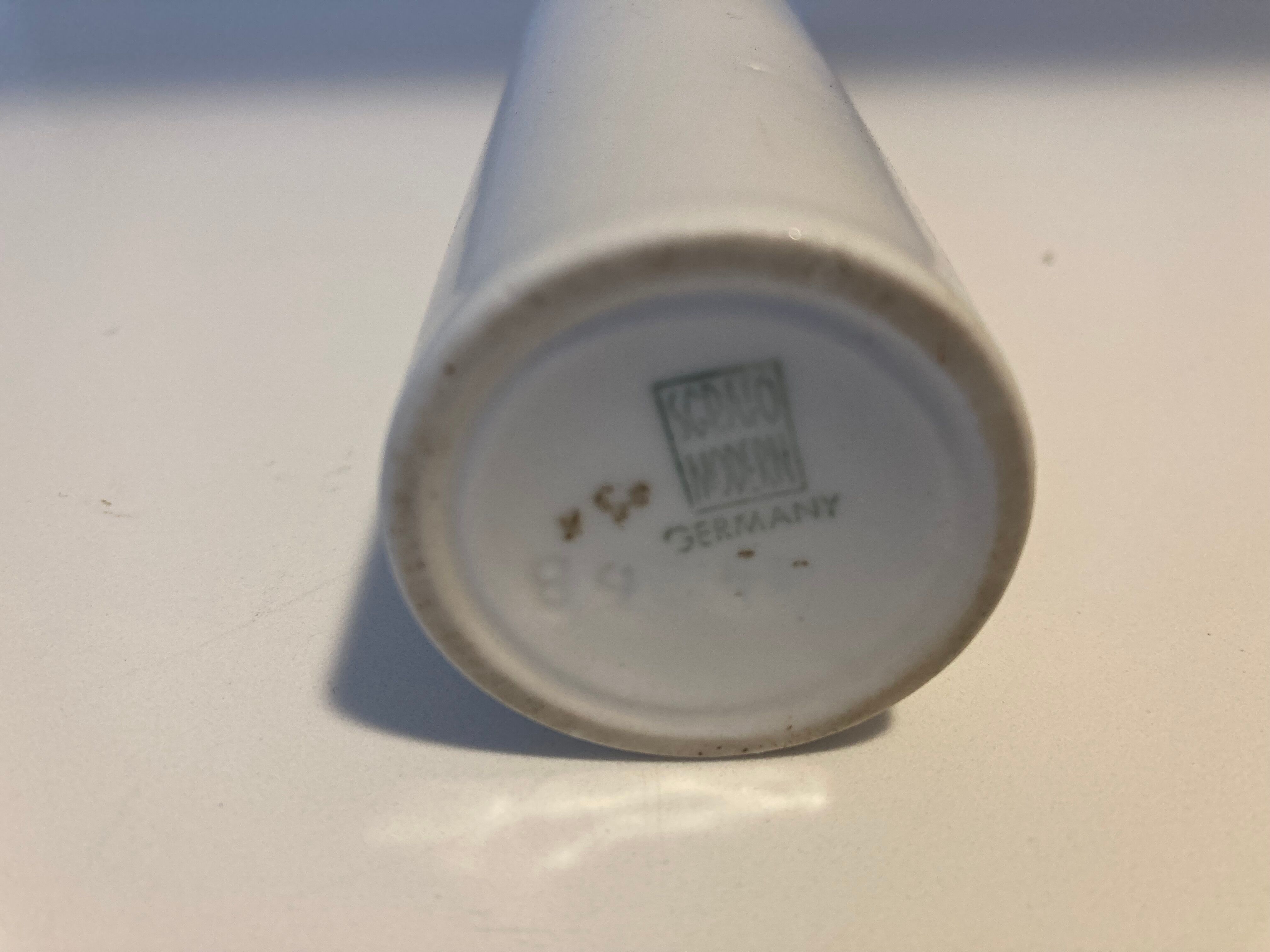 Minimalist ceramic tube vase 1970