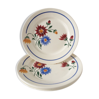 Lot 4 plates old dessert Lunéville Art Nouveau