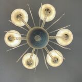 Venetian chandelier in murano glass circa 1940 vetro a reticello