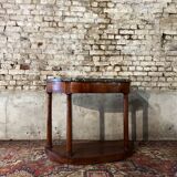 Console demi-lune en noyer d’époque empire début du xixeme siècle