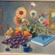 Huile sur toile suédoise – « Nature morte » par K. Eliasson