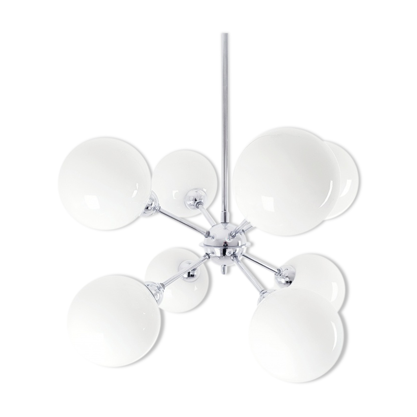 Sputnik chandelier glass and chrome