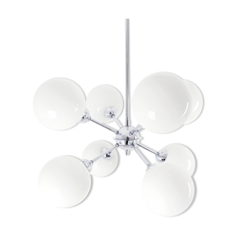 Lustre Spoutnik verre et chrome