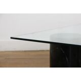 Marble and glass coffee table