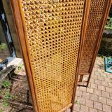 Wooden and cane screen