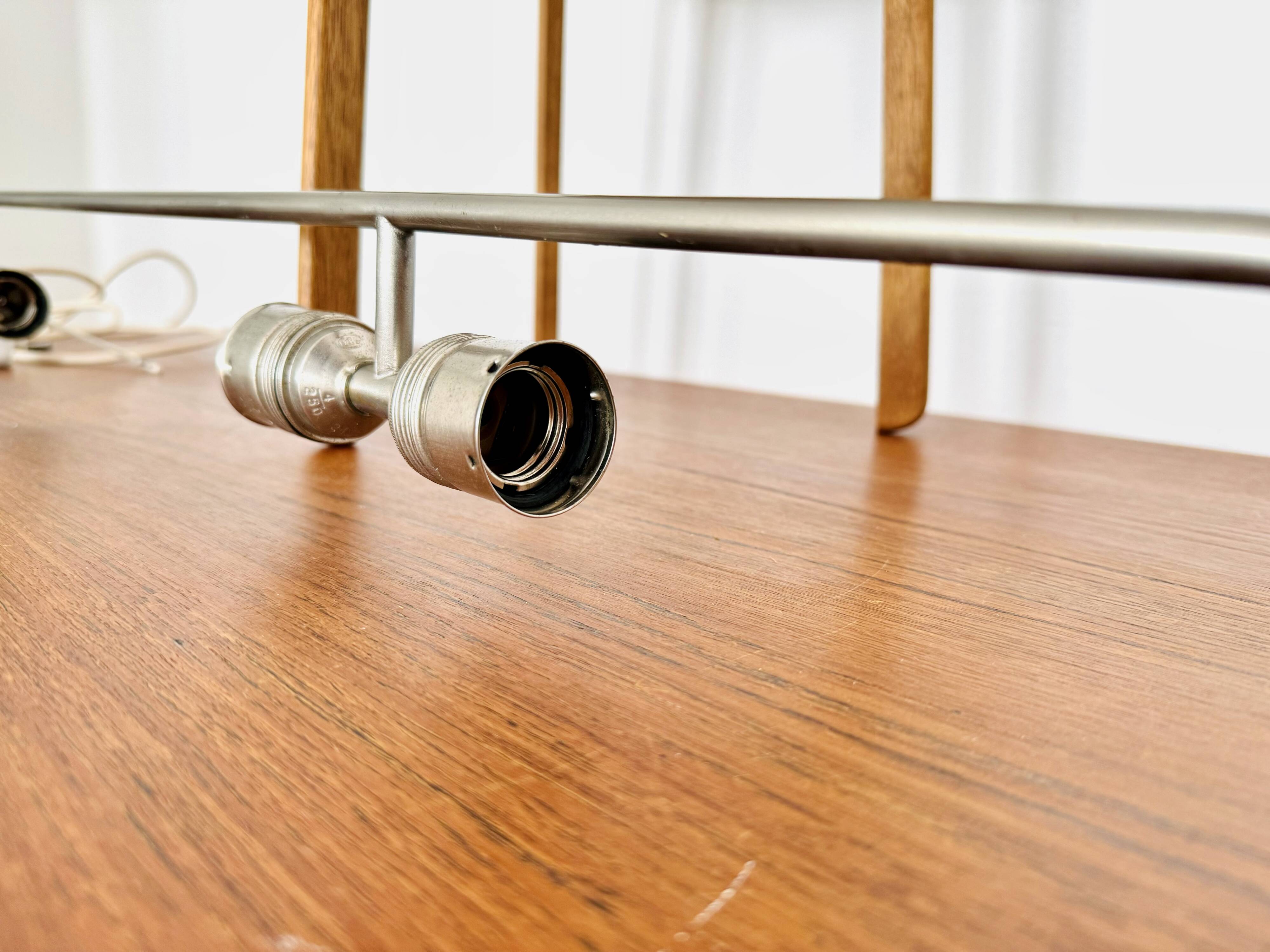 Sisal and Teak Floor Lamp by Temde