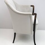 Pair of Giorgetti Italian Velvet Armchairs "Progetti", 1980s