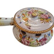 Scaldino in Ceramica Dipinto a Mano – Stile Deruta – Vintage da Collezione