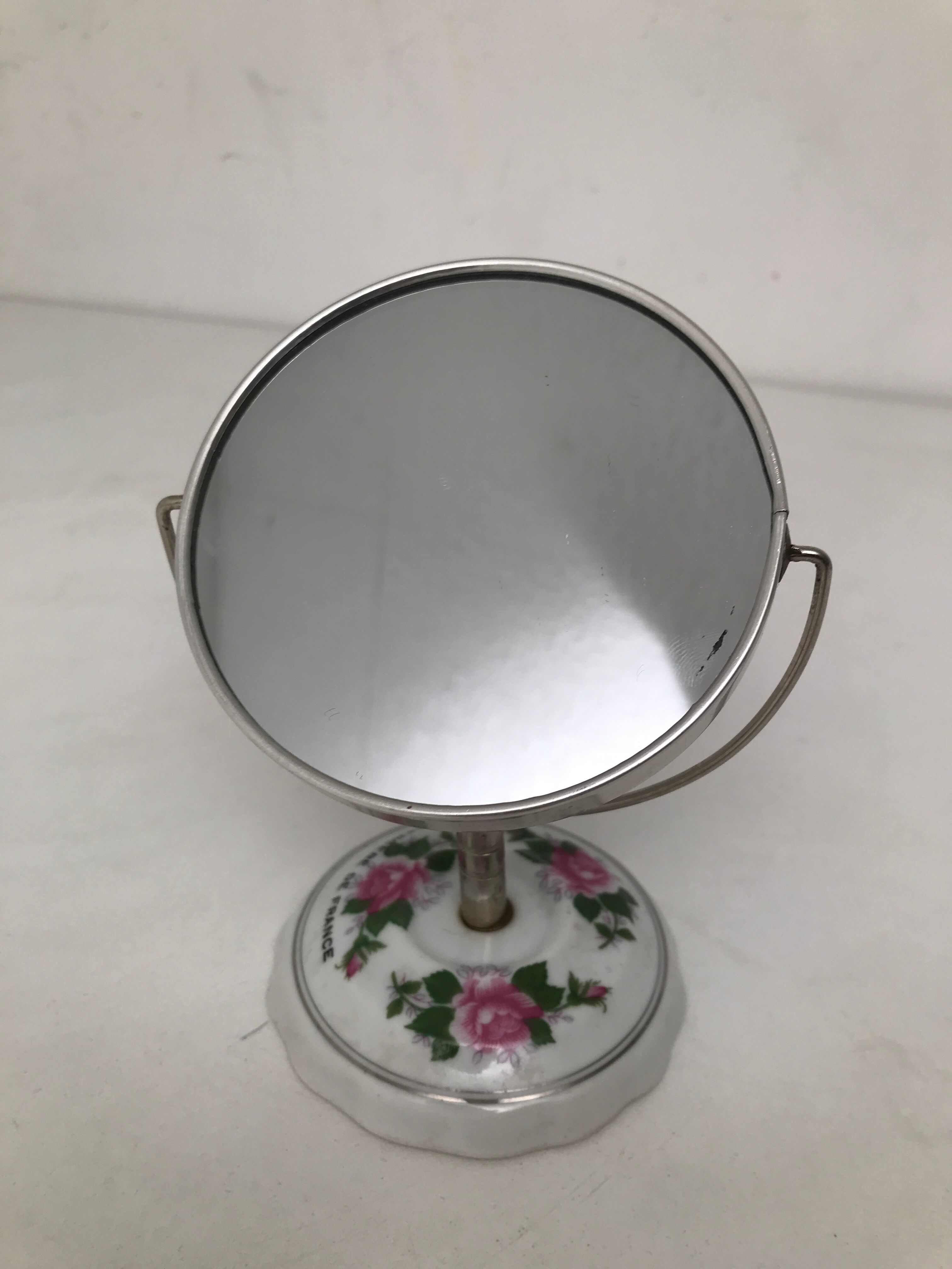 Small mirror old Shepherdess of France vintage 50s
