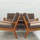 Set of 3 seats and 2 Senator armchairs by Ole Wanscher for Poul Jep