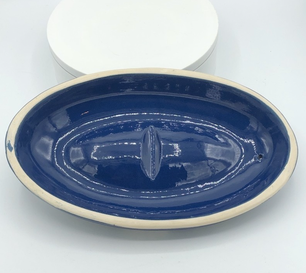 Terrine oval alsace Baeckeoffe blue