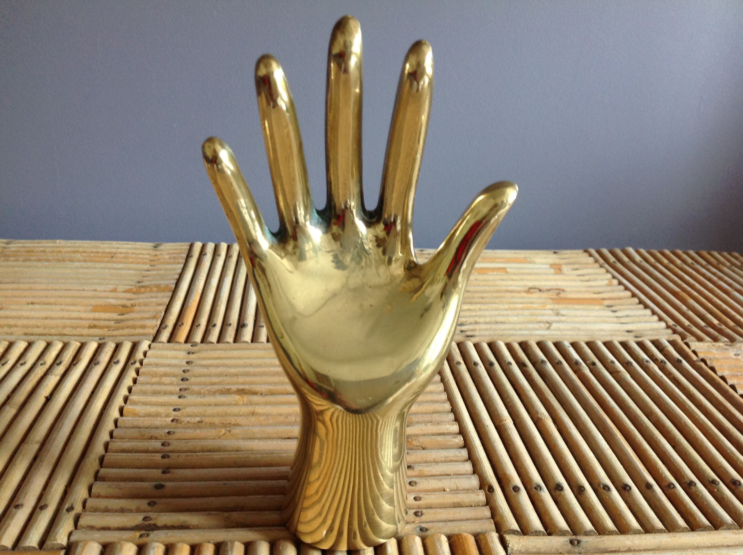 Vintage brass hand
