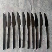 Set of 10 vintage knives – bamboo effect