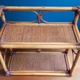 Rattan wall shelf