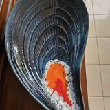 Large mussel-shaped dish, Vallauris style