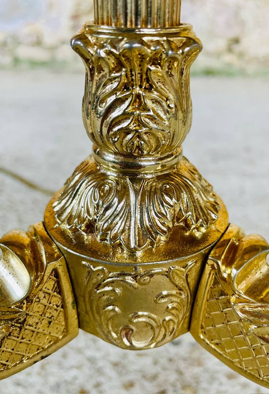 Vintage brass floor lamp, tripod circa 1960s