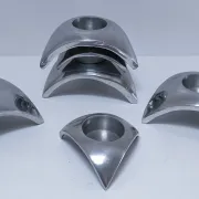 six bougeoirs tripodes aluminium design 90
