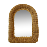 Rattan wicker mirror 22x29cm