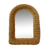 Miroir osier rotin 22x29cm