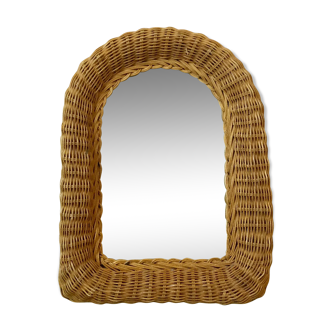 Rattan wicker mirror 22x29cm