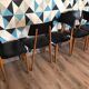 Stunning set of 6 scandinavian chairs vintage 1960