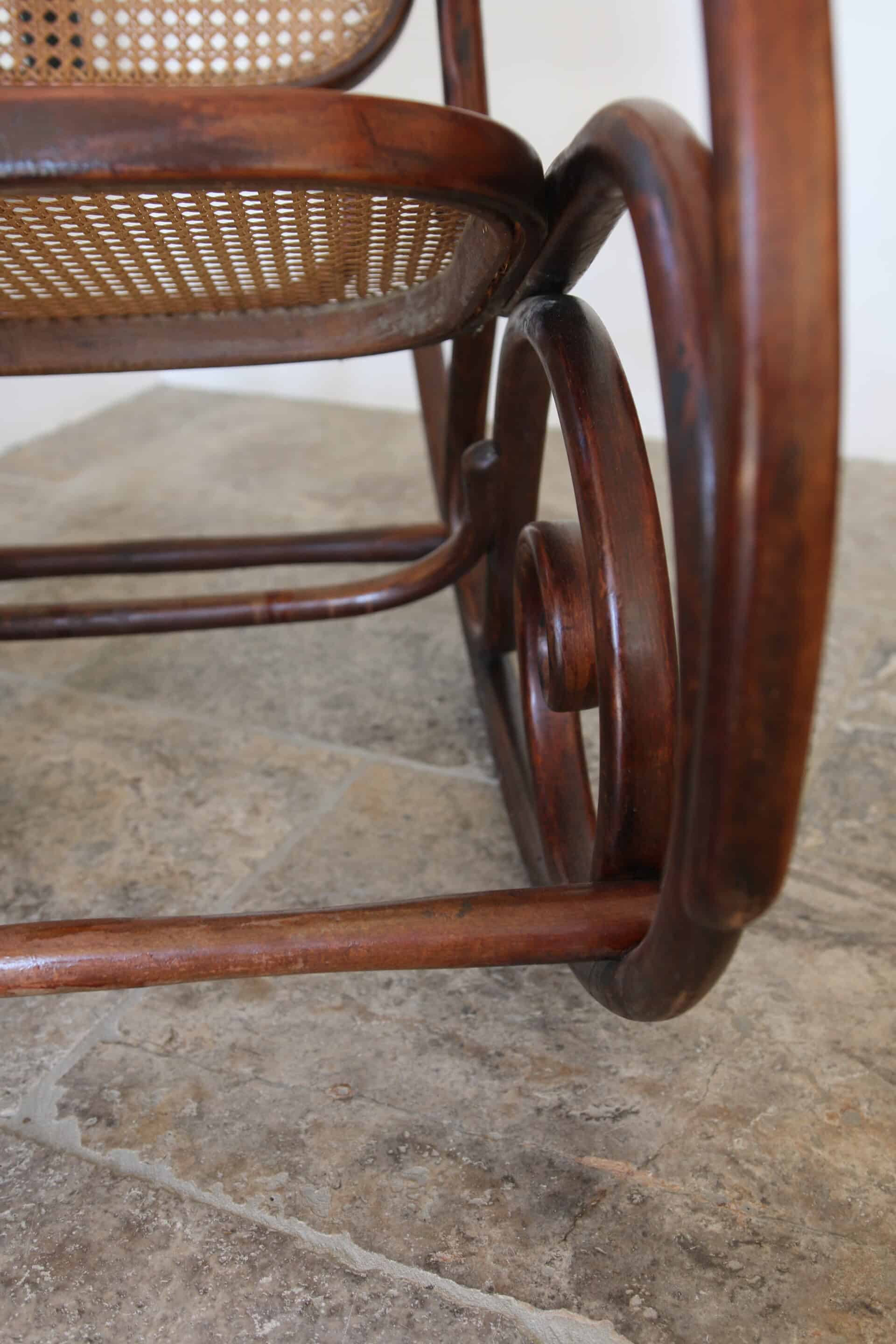 Vintage Thonet rocking chair, 1970s.