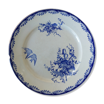 Vintage plates earth of iron Sarreguemines Watteau