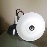 Paire de lampes suspensions émaillées 1950