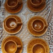 12 antique coffee cups with saucers