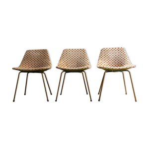 Set de trois chaises modèle Tonneau de pierre guariche pour Steiner 1956’