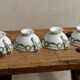 Set of cups and saucers, Sarreguemines porcelain, decoration "laurels"