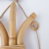 Vintage rattan mirror 1960