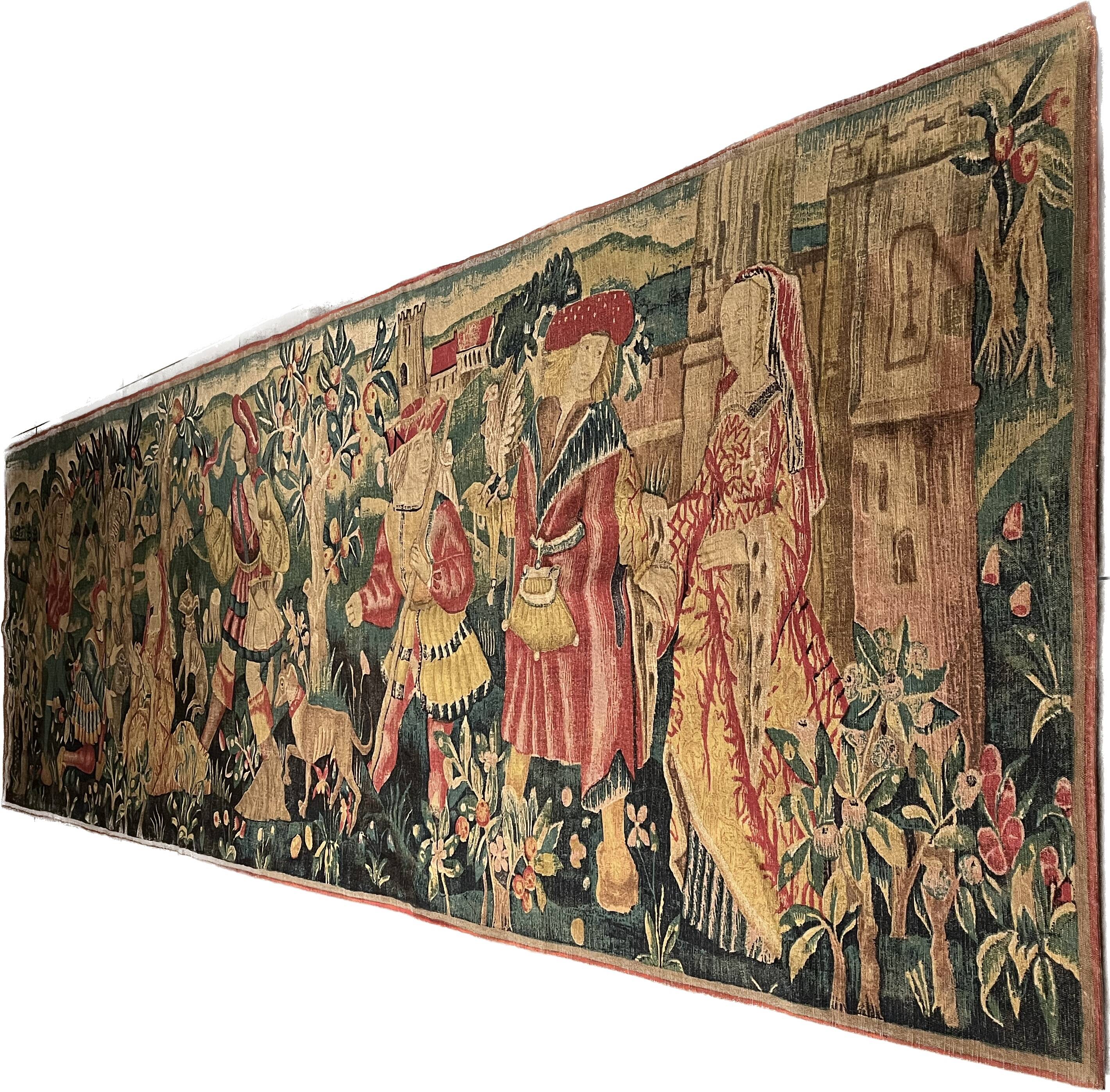 "Falcon Hunting" Wall Hanging Tapestry