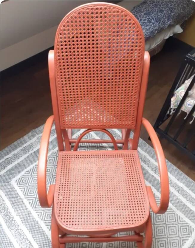 Rocking chair rouge