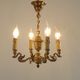 French Empire Style Bronze 4-Light Chandelier with Swan Detail Arms