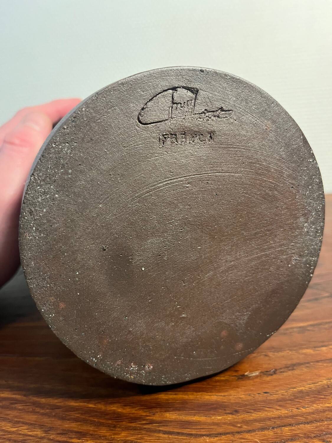 Stoneware pitcher vase Jean Dubost 1950