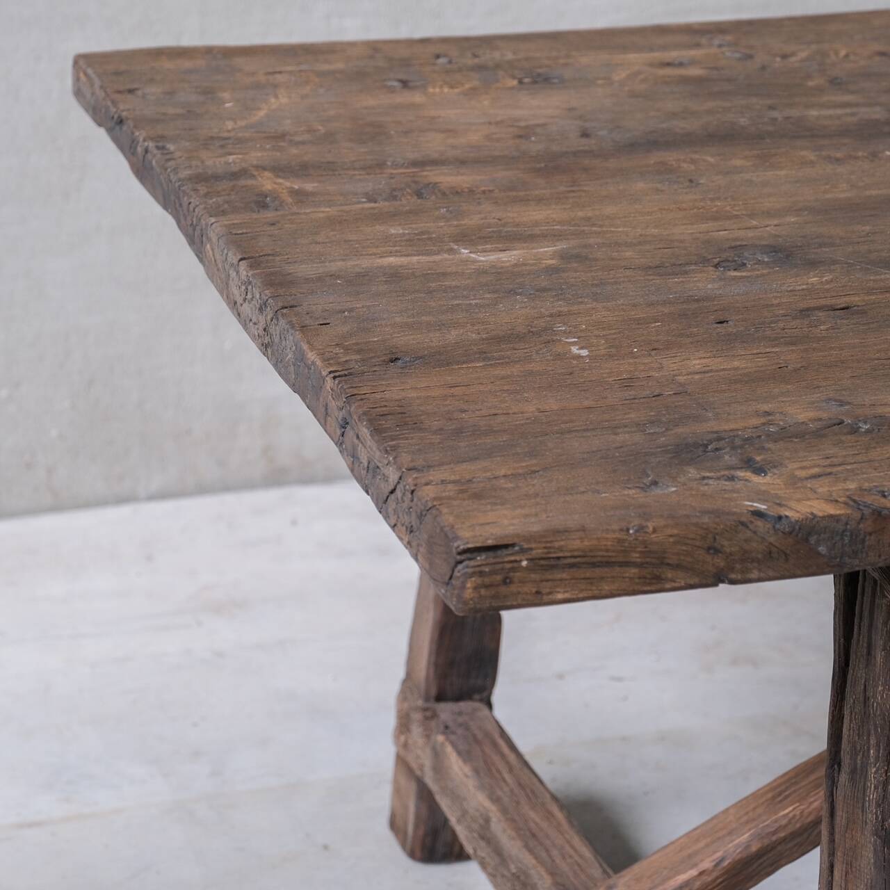 Antique French Large Oak Dining Table