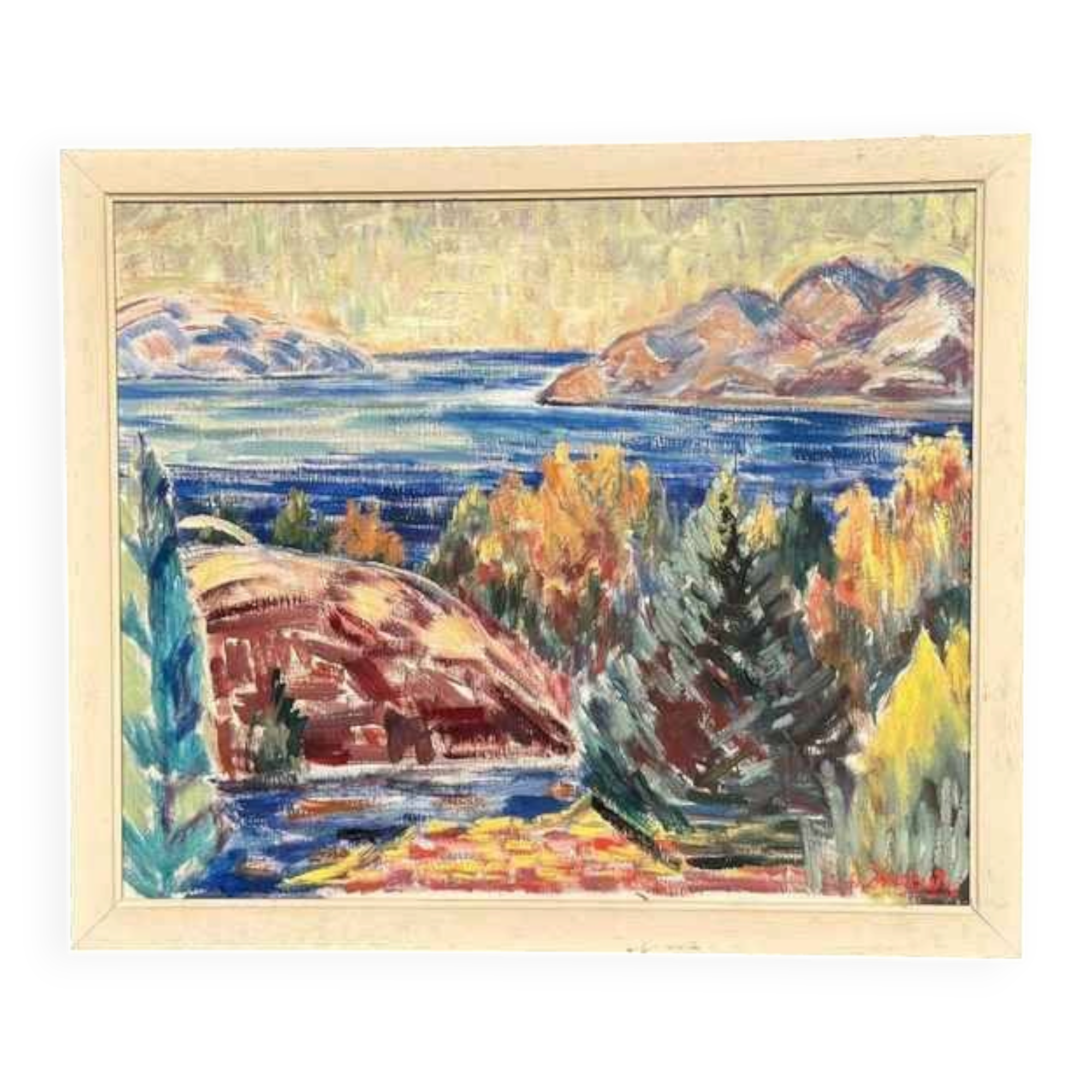 Original Swedish Oil On Canvas – “Landscape” By Arvid Herbert