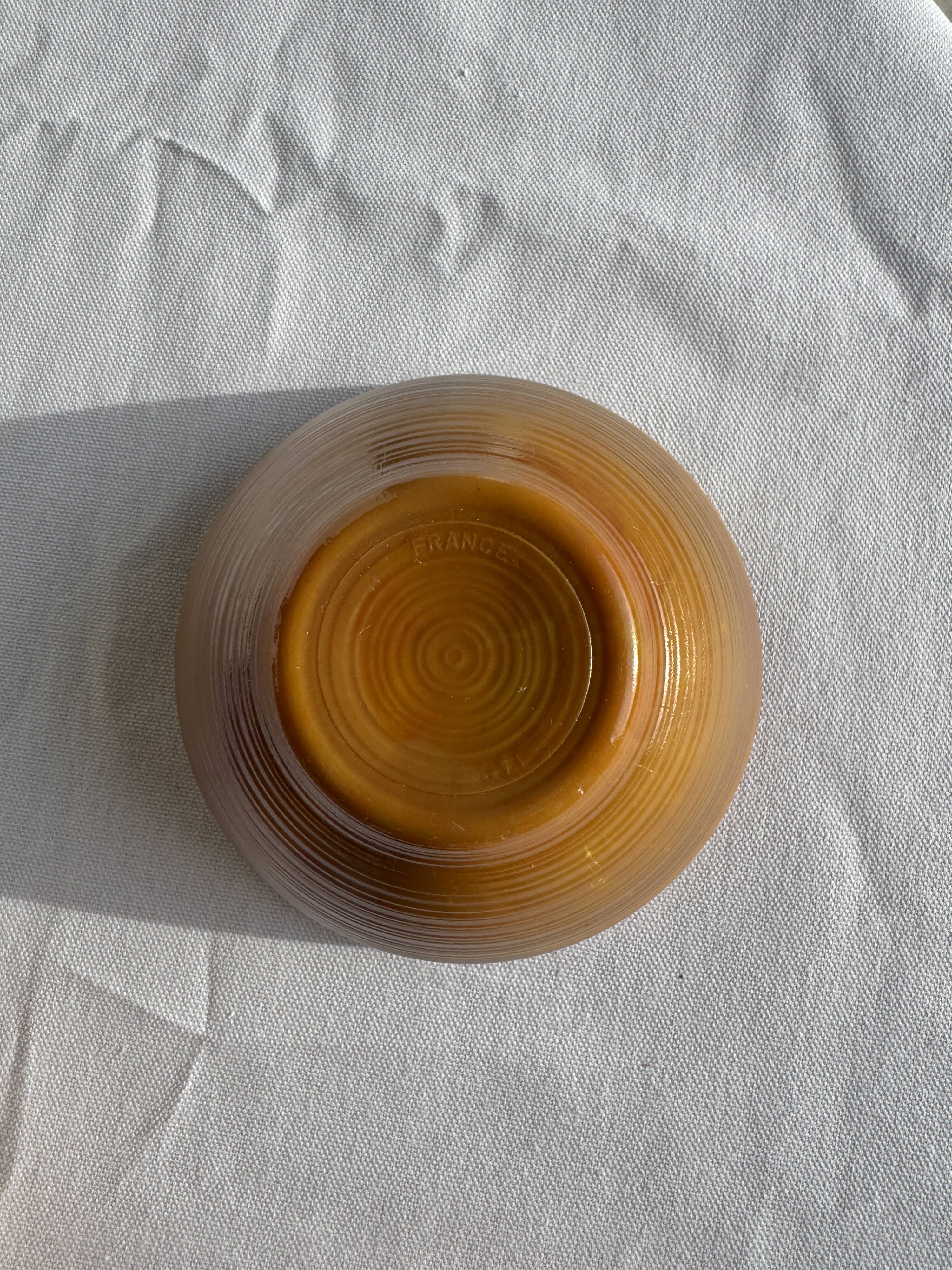 Lot de 4 petits bols marrons en verre H12 D13