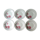 Set of 6 hollow plates, terre de fer saint amand, model antibes