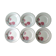 Set of 6 hollow plates, terre de fer saint amand, model antibes