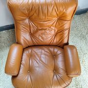 Fauteuil cuir Michel Cadestin pour Airbone