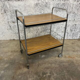 Désserte bar à roulettes vintage formica