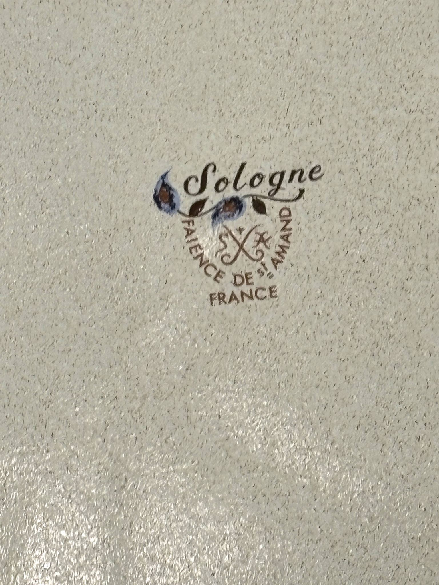 Saint-Amand Sologne - 6 Assiettes à fondue compartimentées