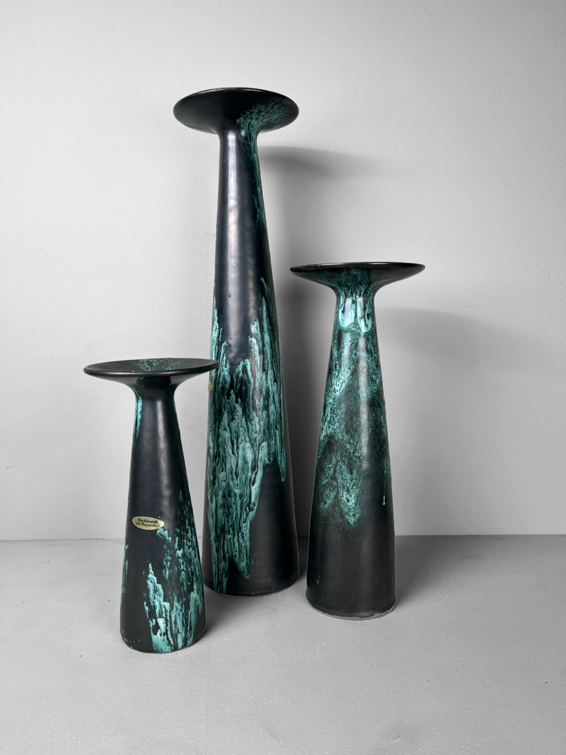 Set of 3 vases by Otto Keramik Germany