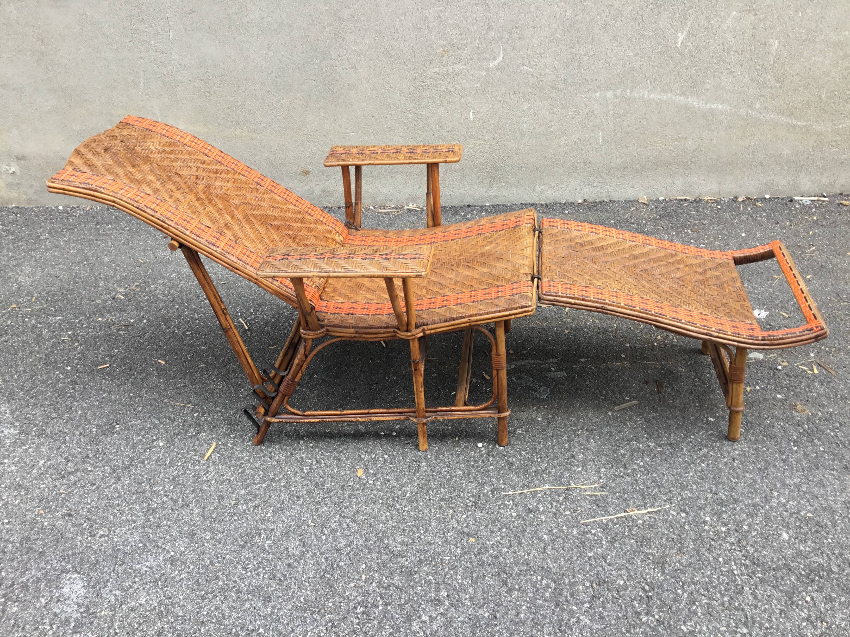 Wicker relax armchair