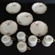 Series of five E. Bourgeois Paris porcelain coffee cups large deposit 1900