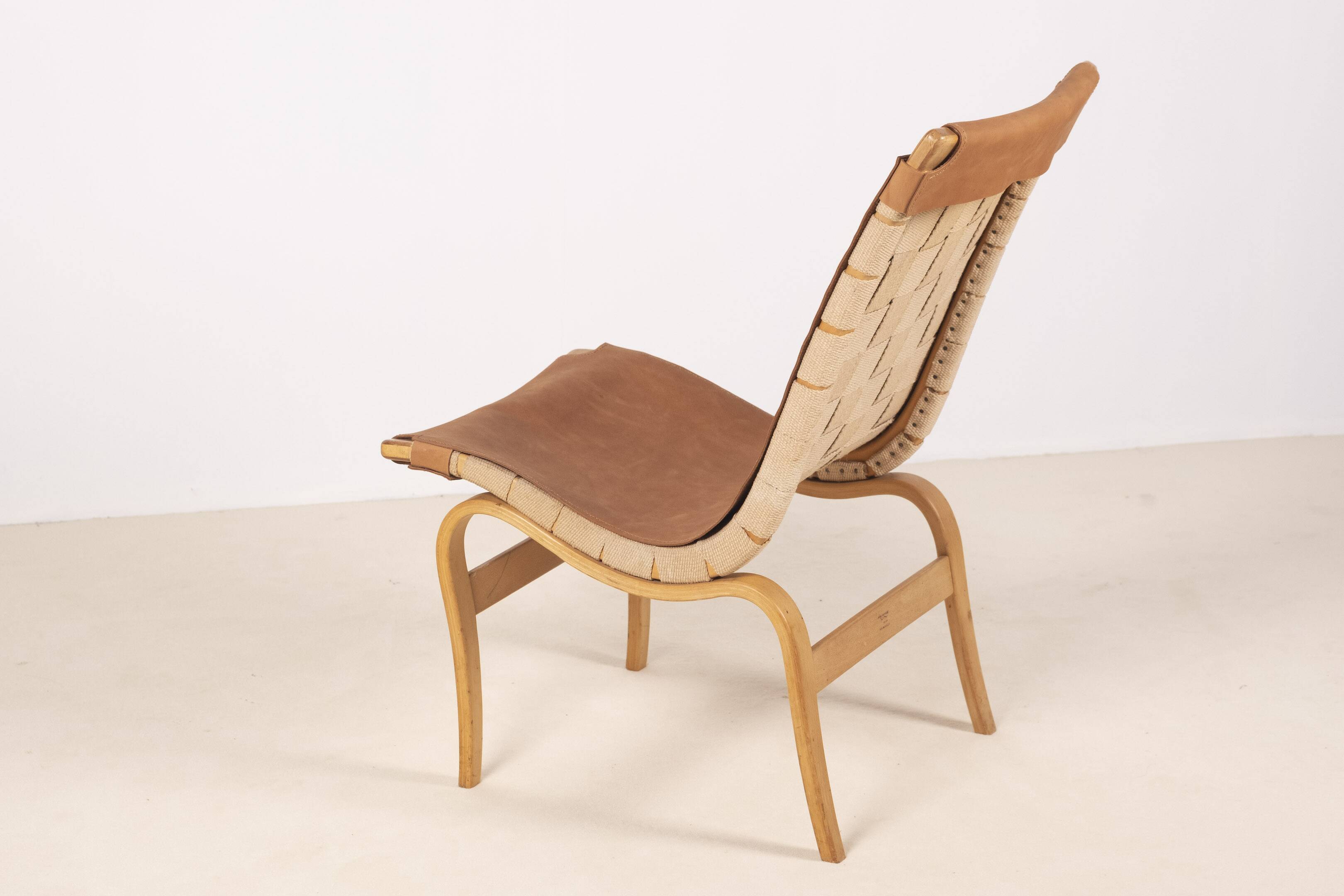 1 fauteuil lounge « Eva » de Bruno Mathsson, Suède des années 1960